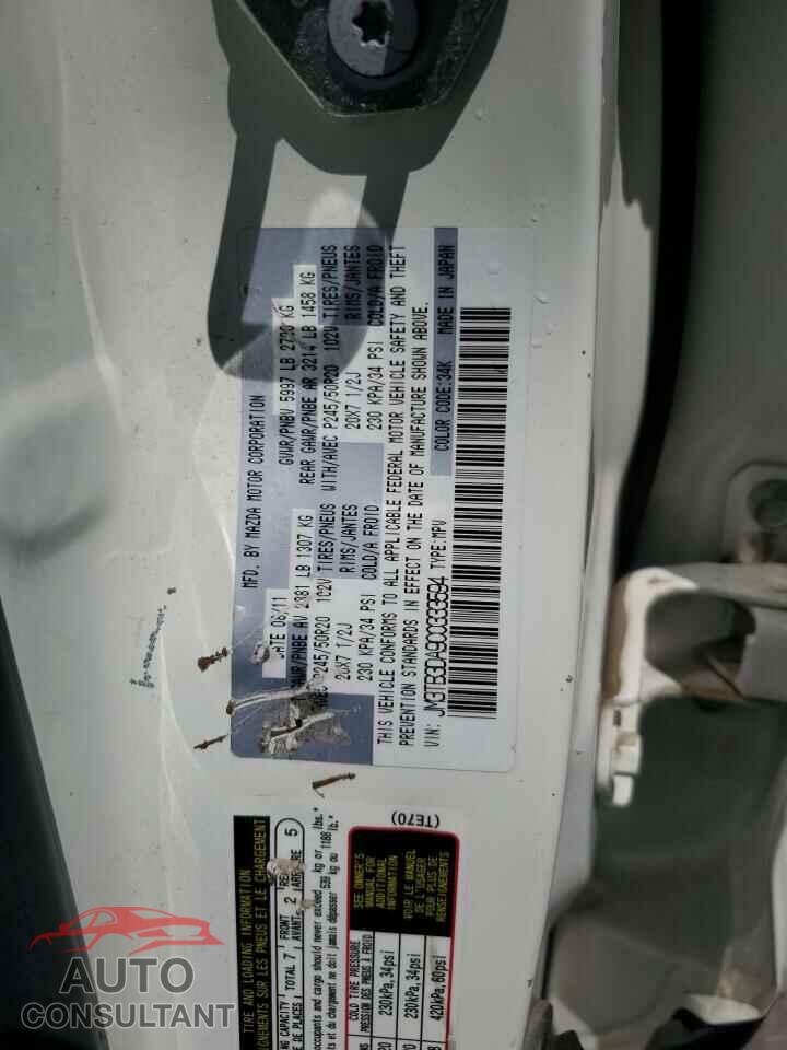 MAZDA CX-9 2012 - JM3TB3DA9C0333594