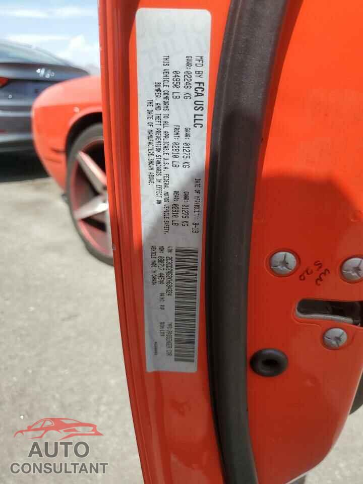 DODGE CHALLENGER 2019 - 2C3CDZAG2KH694324