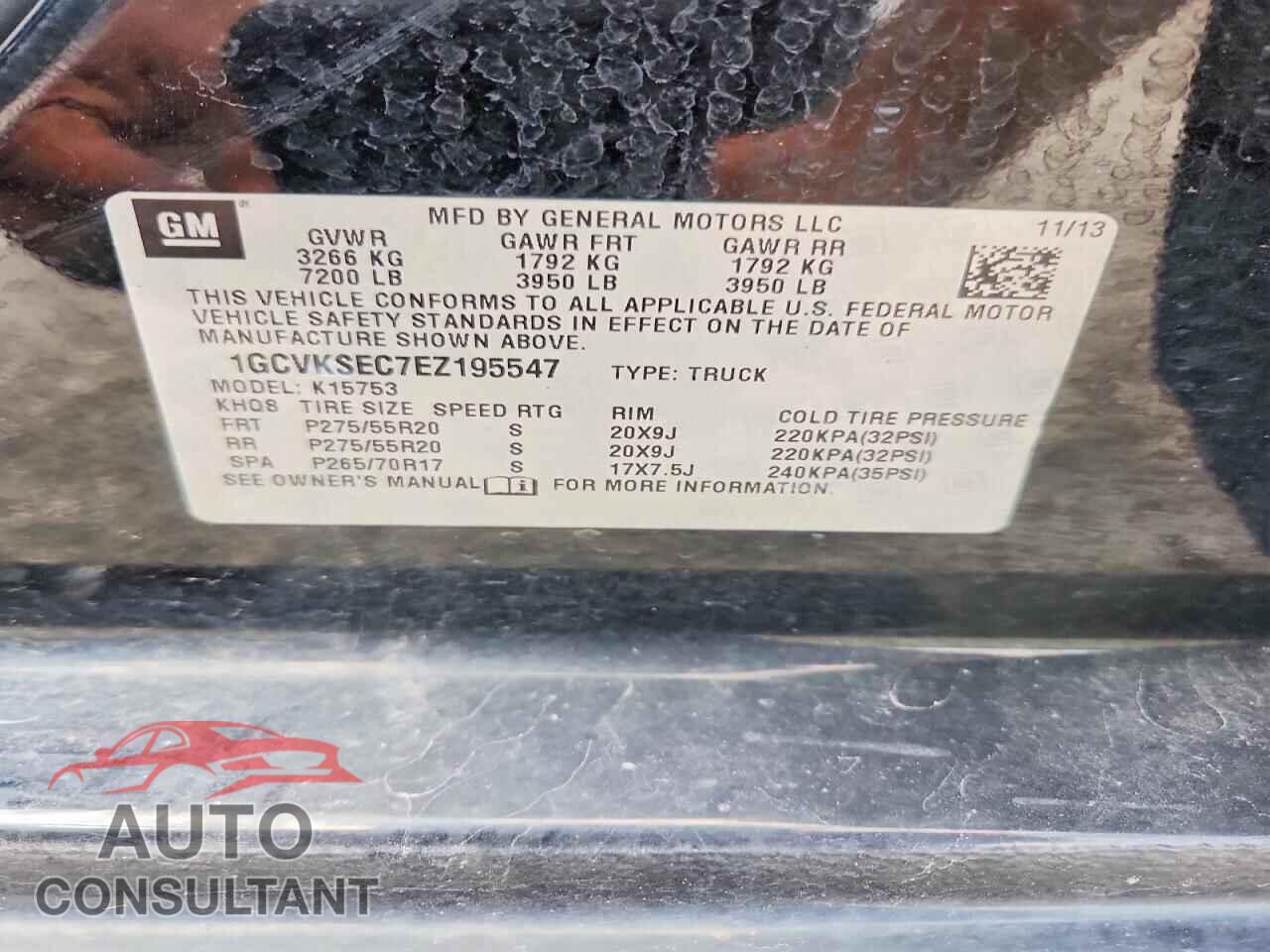 CHEVROLET SILVERADO 2014 - 1GCVKSEC7EZ195547