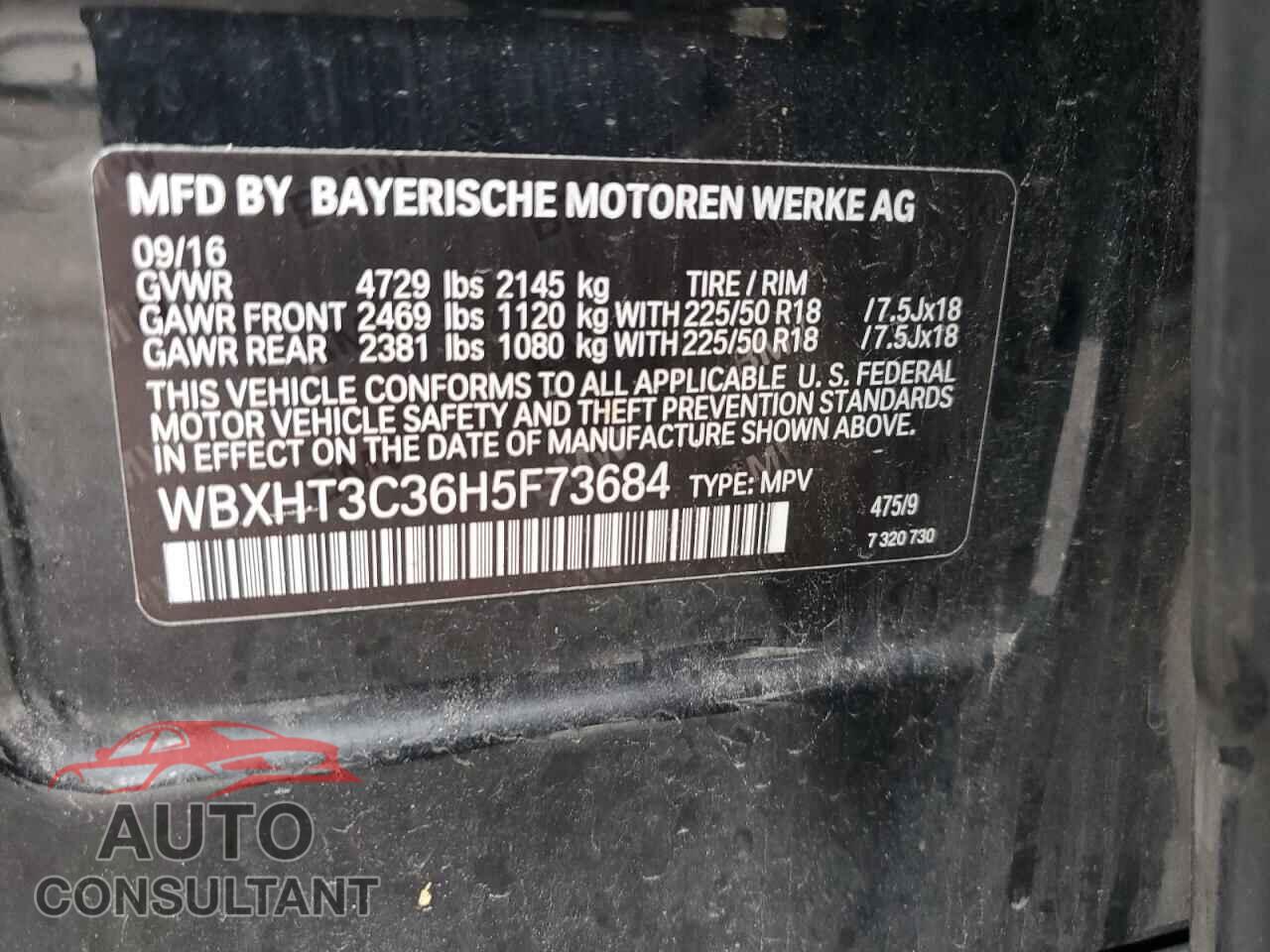 BMW X1 2017 - WBXHT3C36H5F73684