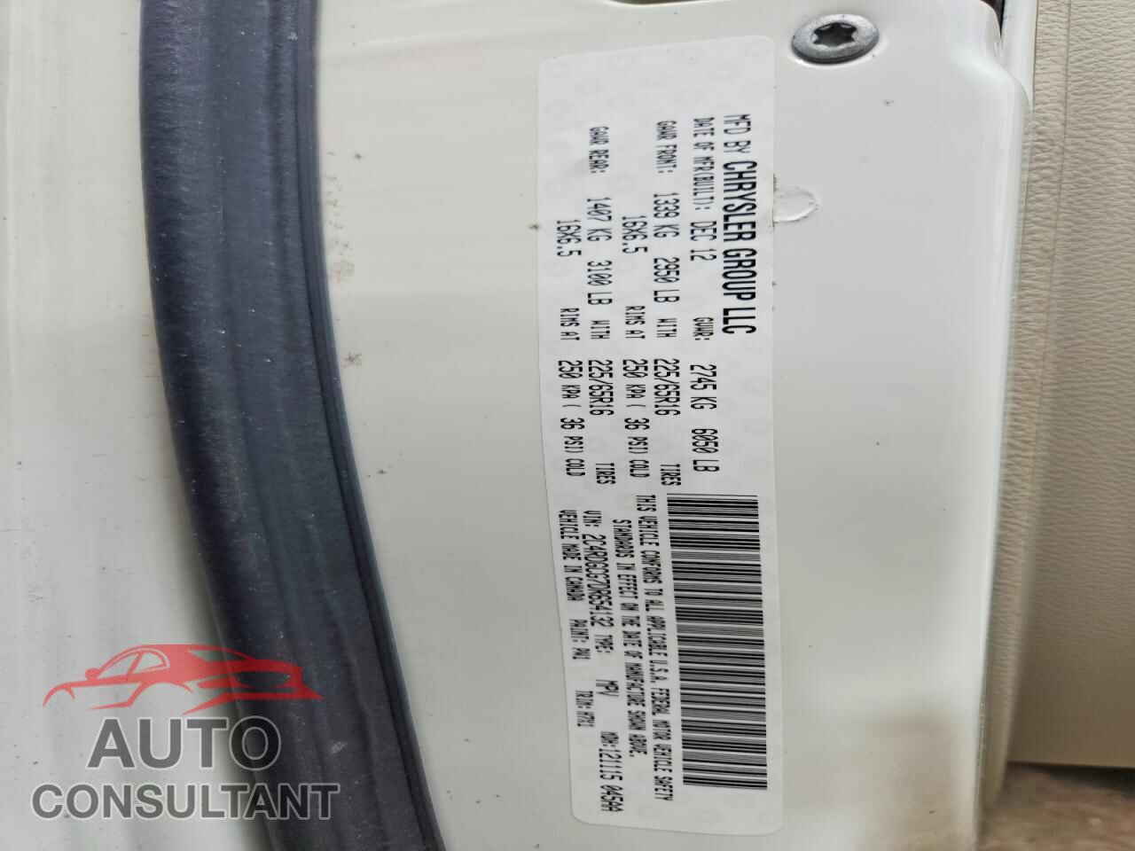 DODGE CARAVAN 2013 - 2C4RDGCG7DR654132