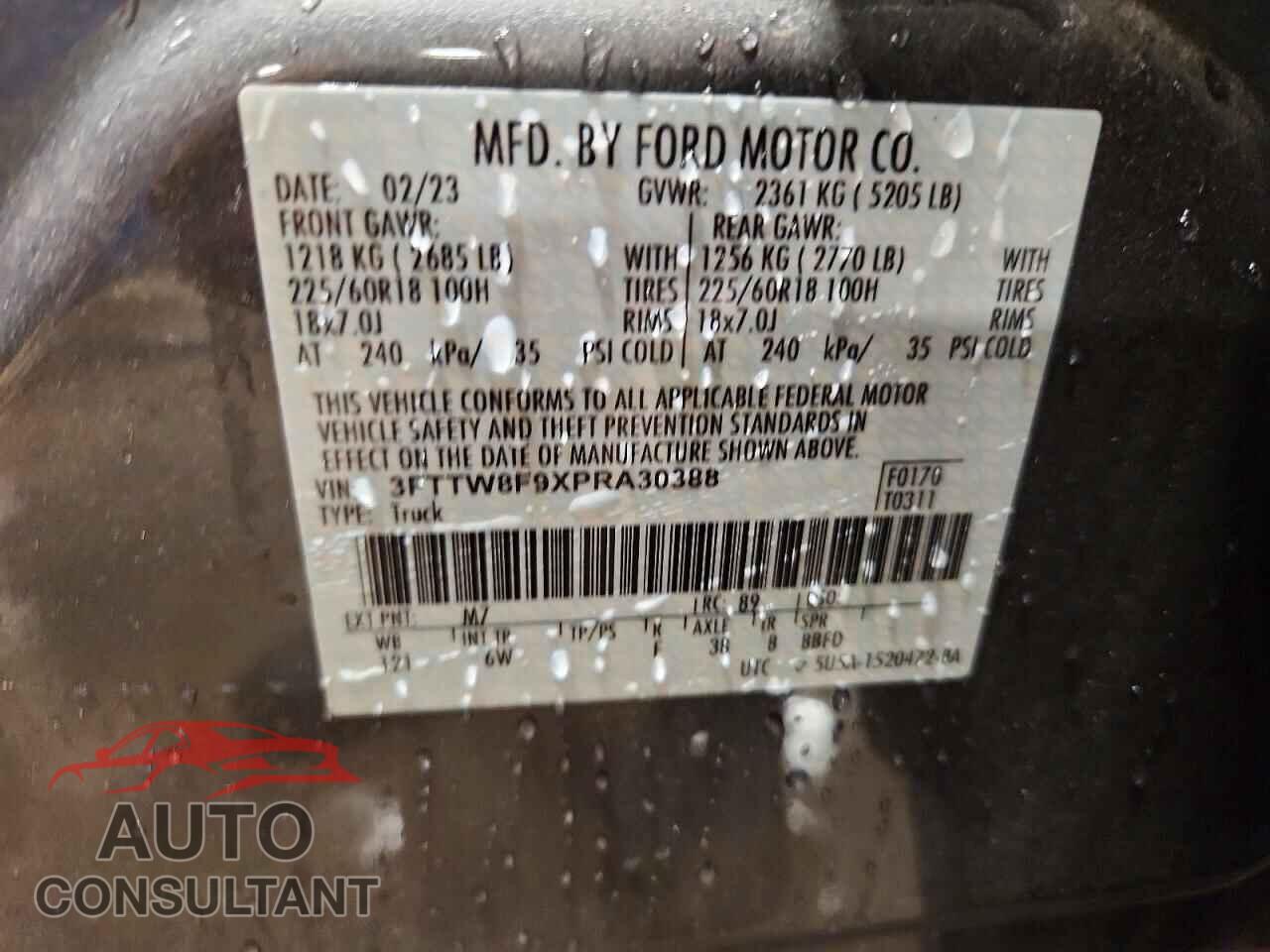 FORD MAVERICK 2023 - 3FTTW8F9XPRA30388