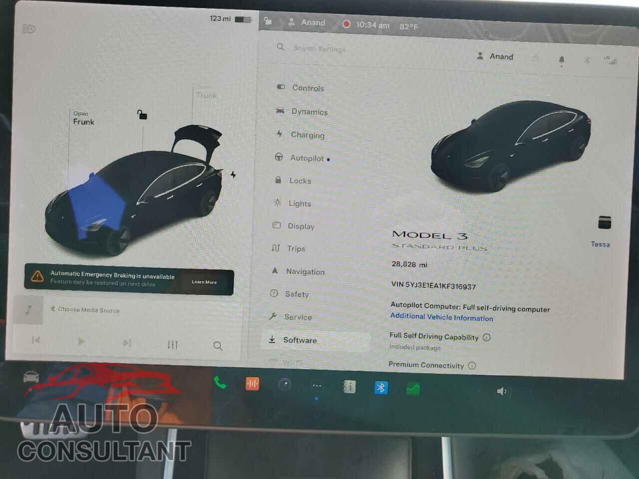 TESLA MODEL 3 2019 - 5YJ3E1EA1KF316937