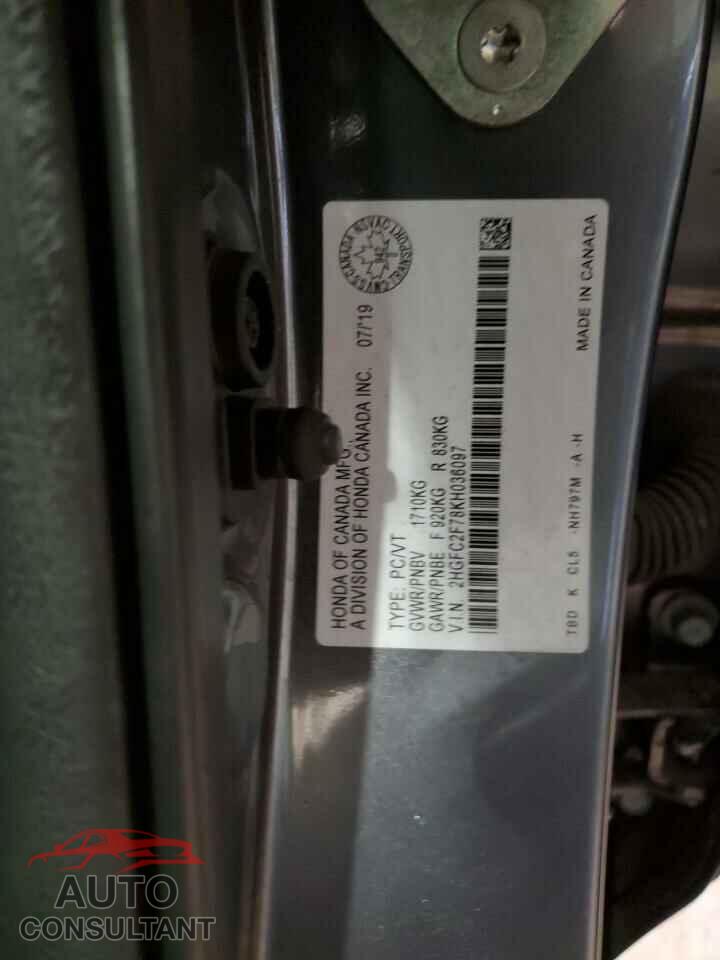 HONDA CIVIC 2019 - 2HGFC2F78KH036097