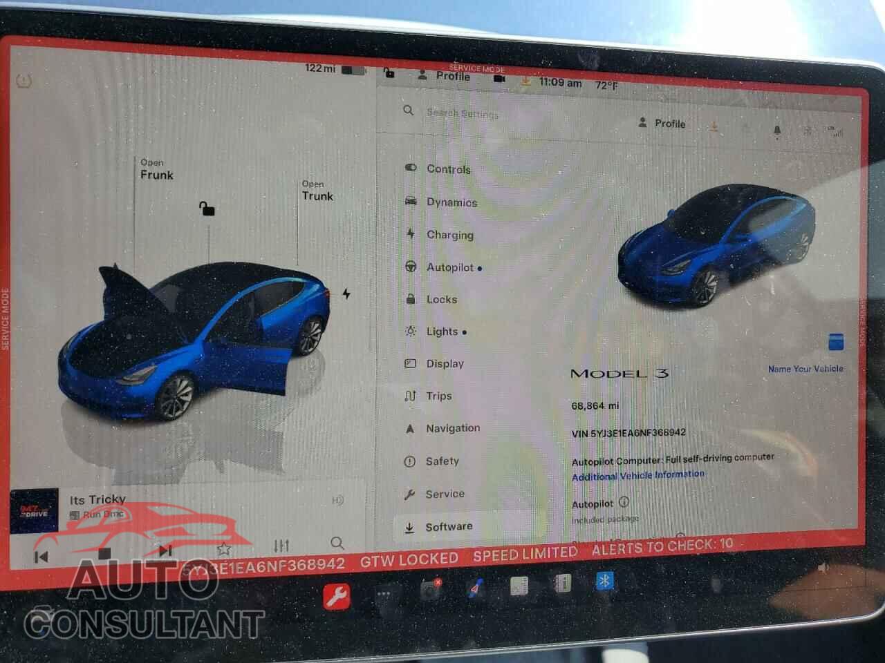 TESLA MODEL 3 2022 - 5YJ3E1EA6NF368942