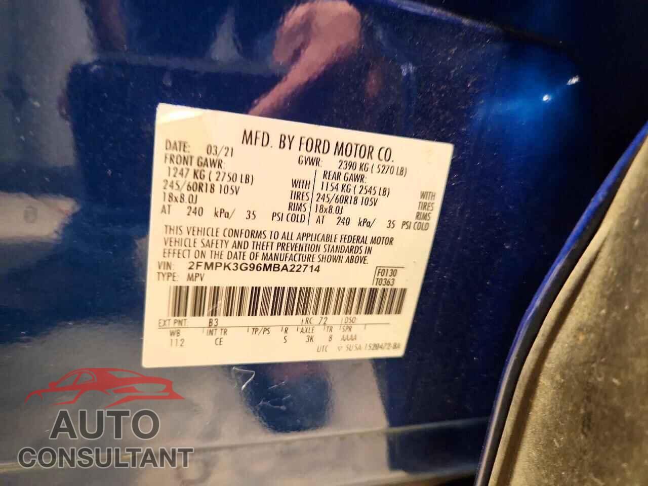 FORD EDGE 2021 - 2FMPK3G96MBA22714