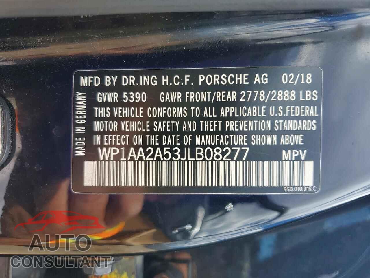 PORSCHE MACAN 2018 - WP1AA2A53JLB08277