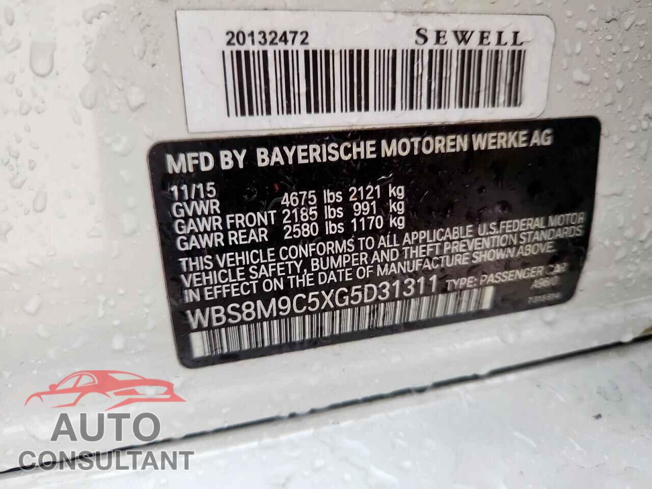 BMW M3 2016 - WBS8M9C5XG5D31311