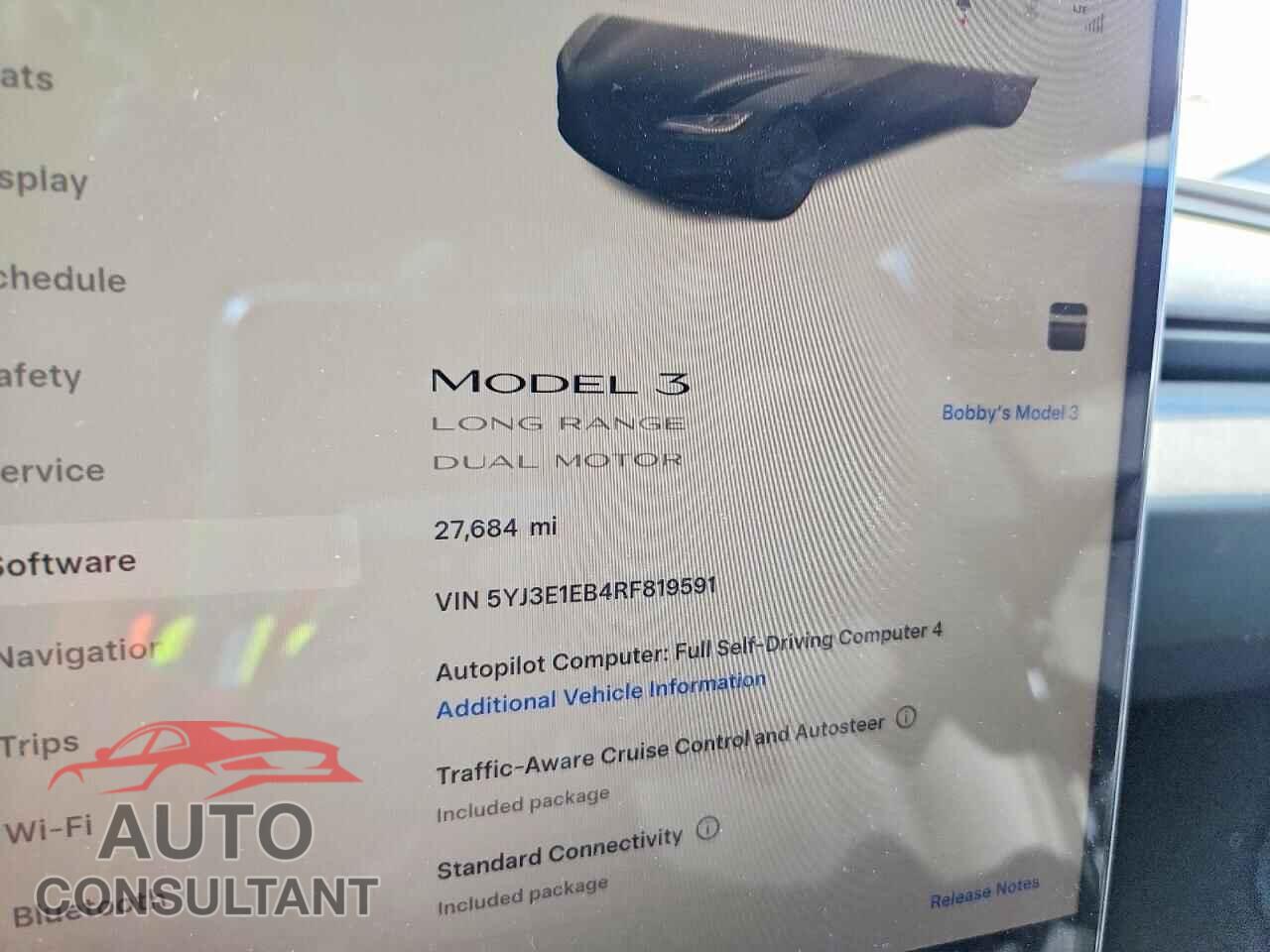 TESLA MODEL 3 2024 - 5YJ3E1EB4RF819591