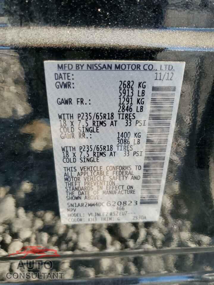 NISSAN PATHFINDER 2013 - 5N1AR2MM4DC620823