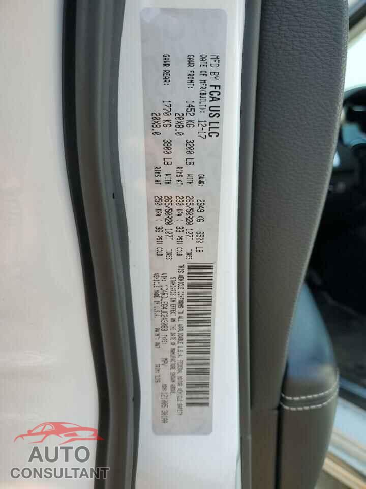 DODGE DURANGO 2018 - 1C4RDJEG4JC243088
