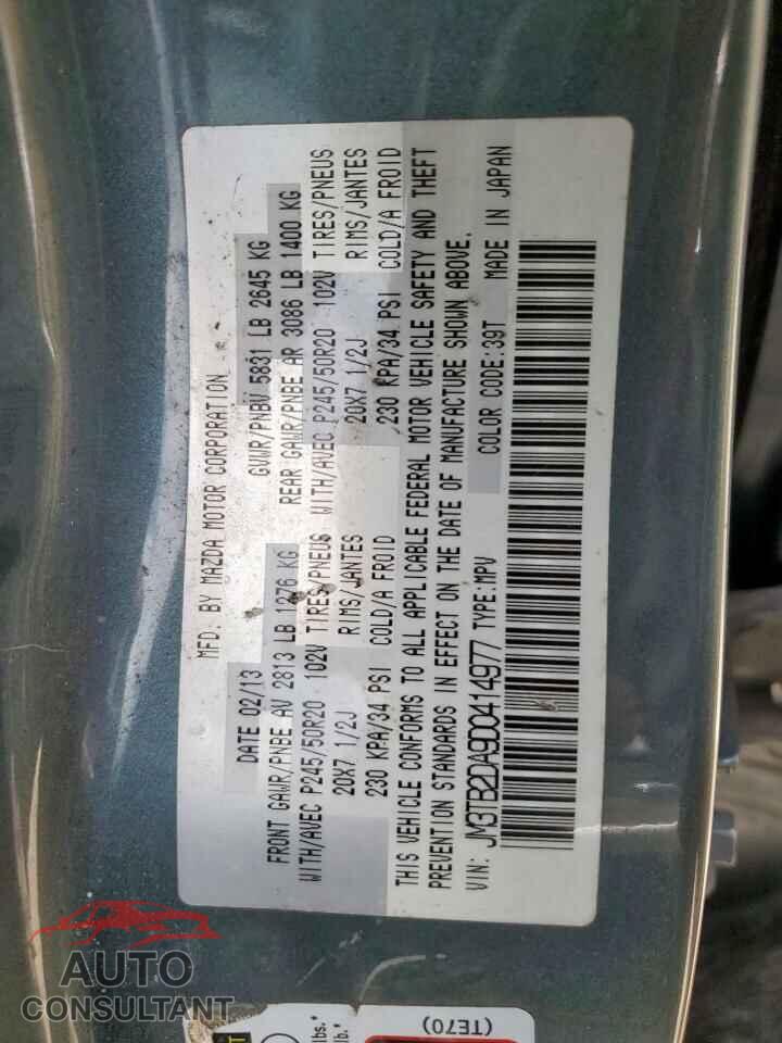 MAZDA CX-9 2013 - JM3TB2DA9D0414977