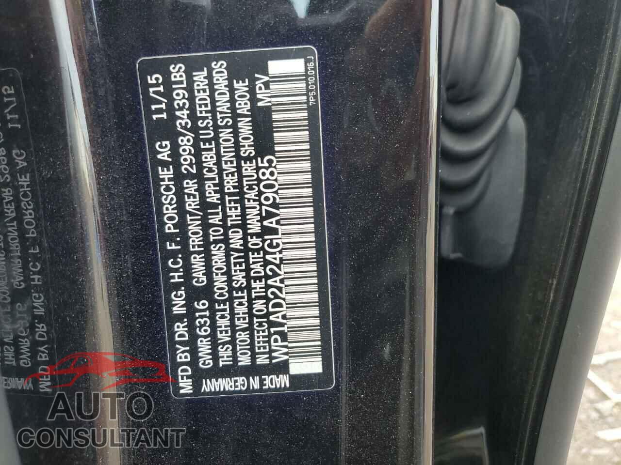 PORSCHE CAYENNE 2016 - WP1AD2A24GLA79085
