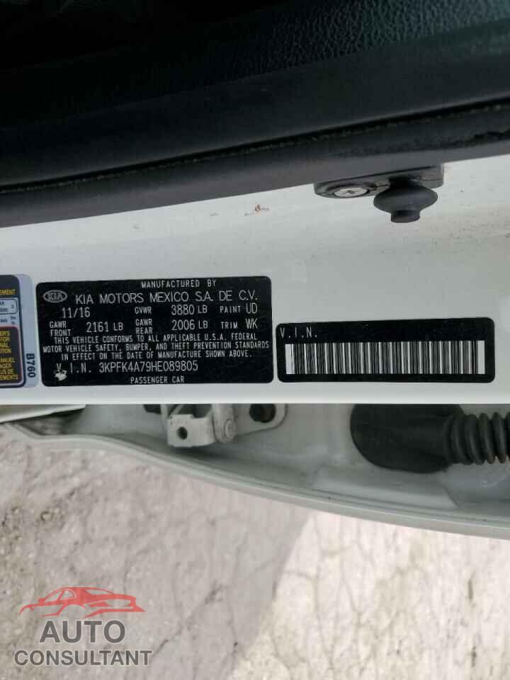 KIA FORTE 2017 - 3KPFK4A79HE089805