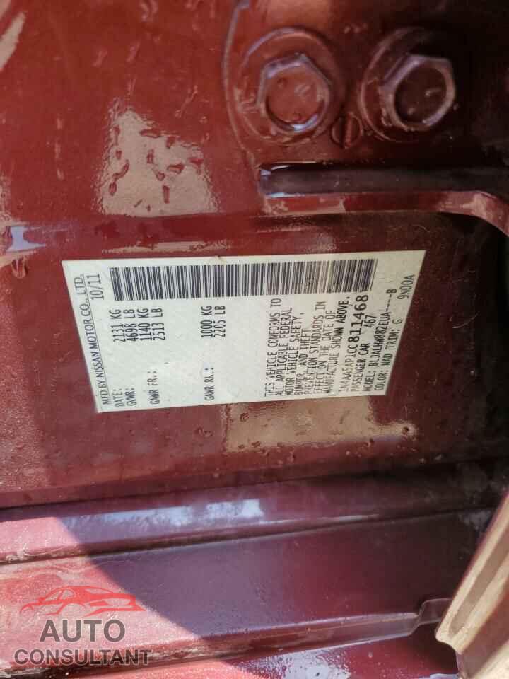 NISSAN MAXIMA 2012 - 1N4AA5AP1CC811468