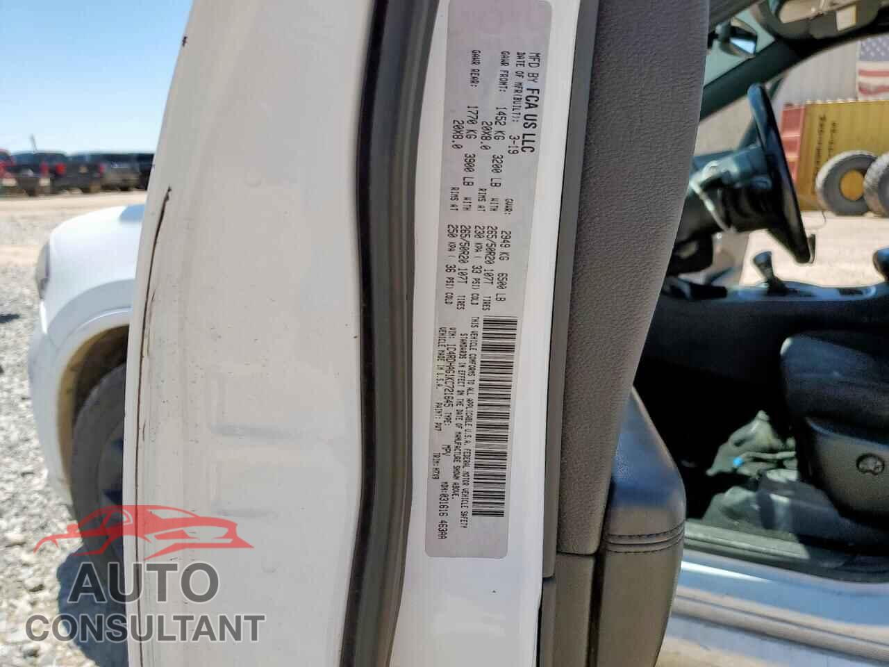 DODGE DURANGO 2019 - 1C4RDHAG1KC721645
