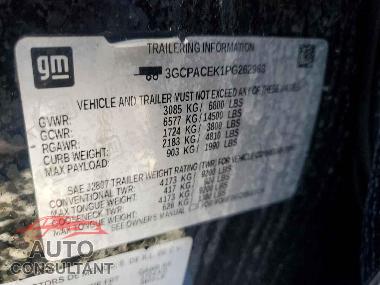 CHEVROLET SILVERADO 2023 - 3GCPACEK1PG262963