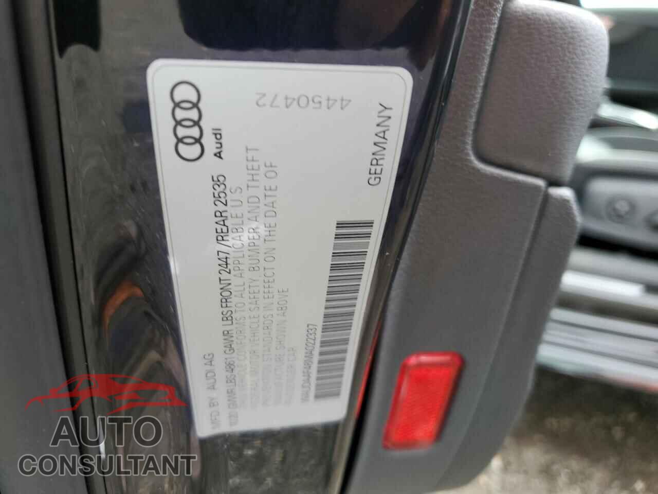 AUDI A4 2021 - WAUDAAF46MA022337