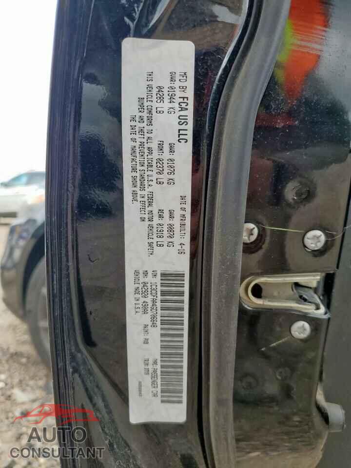 DODGE DART 2016 - 1C3CDFAA4GD706648