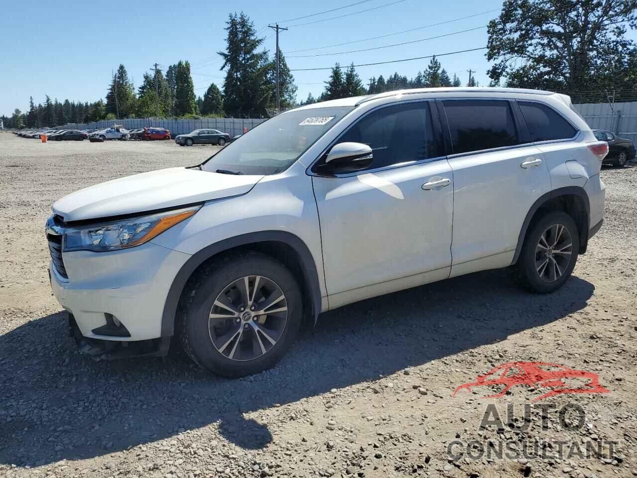 TOYOTA HIGHLANDER 2016 - 5TDJKRFH5GS263382