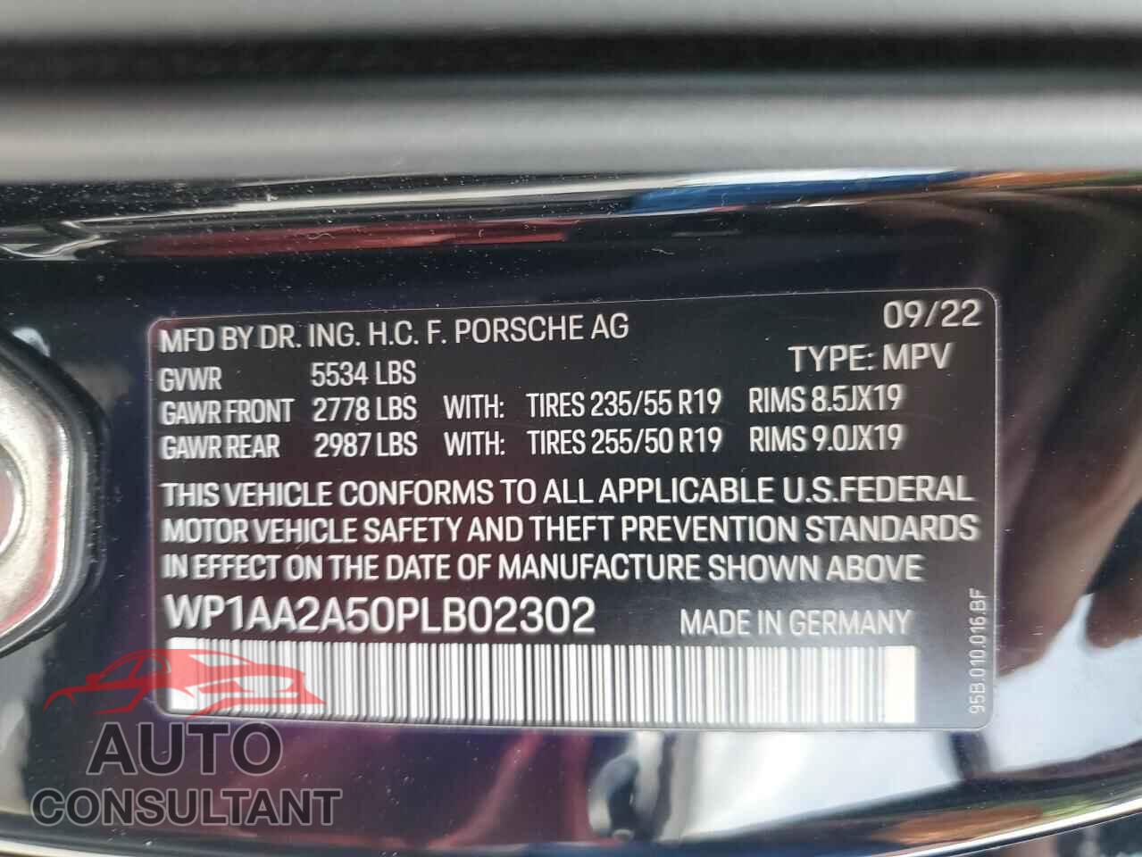 PORSCHE MACAN BASE 2023 - WP1AA2A50PLB02302