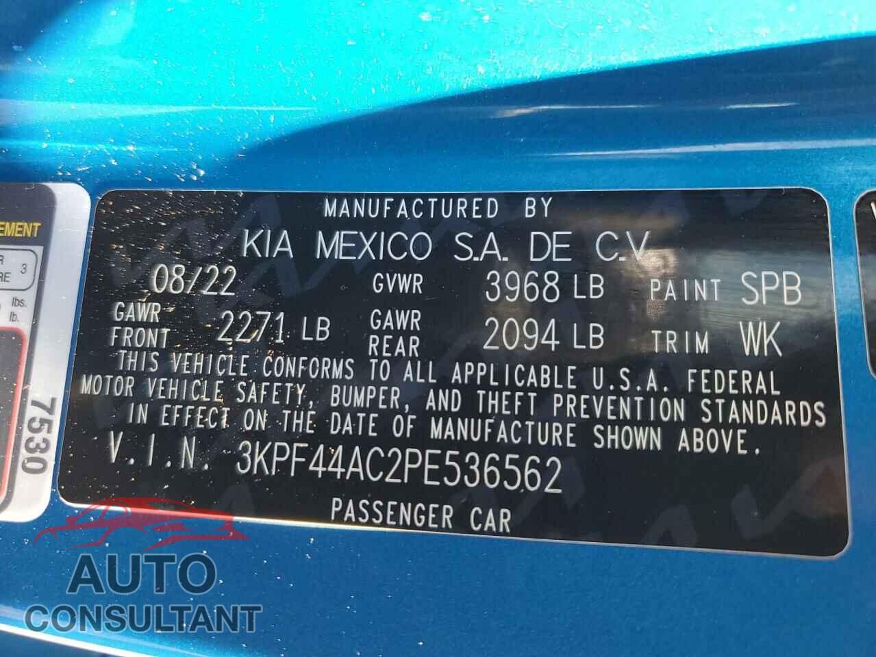 KIA FORTE 2023 - 3KPF44AC2PE536562
