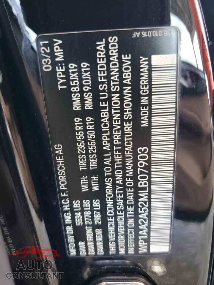 PORSCHE MACAN 2021 - WP1AA2A52MLB07903