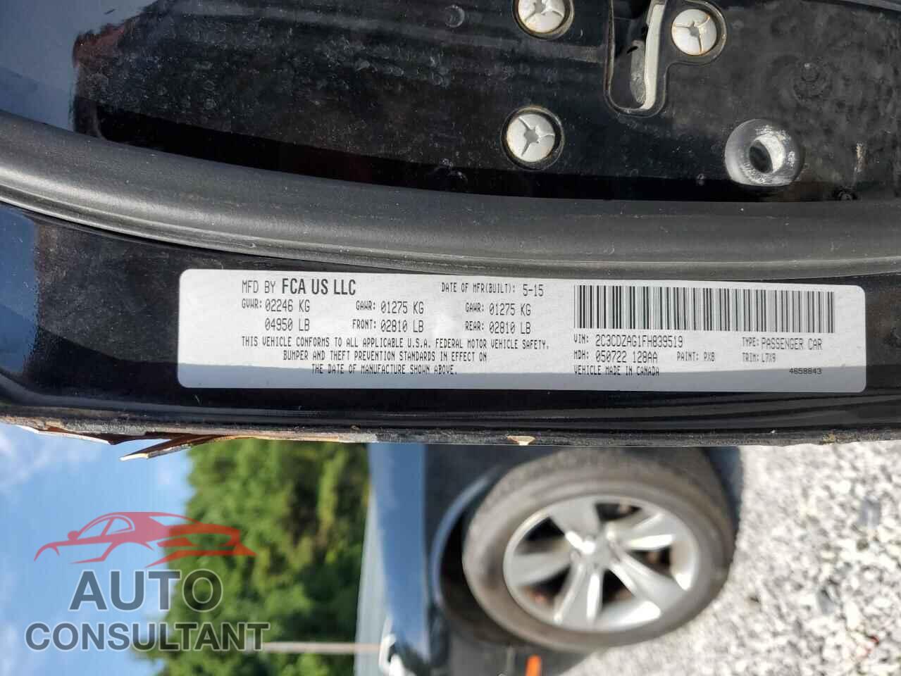 DODGE CHALLENGER 2015 - 2C3CDZAG1FH839519