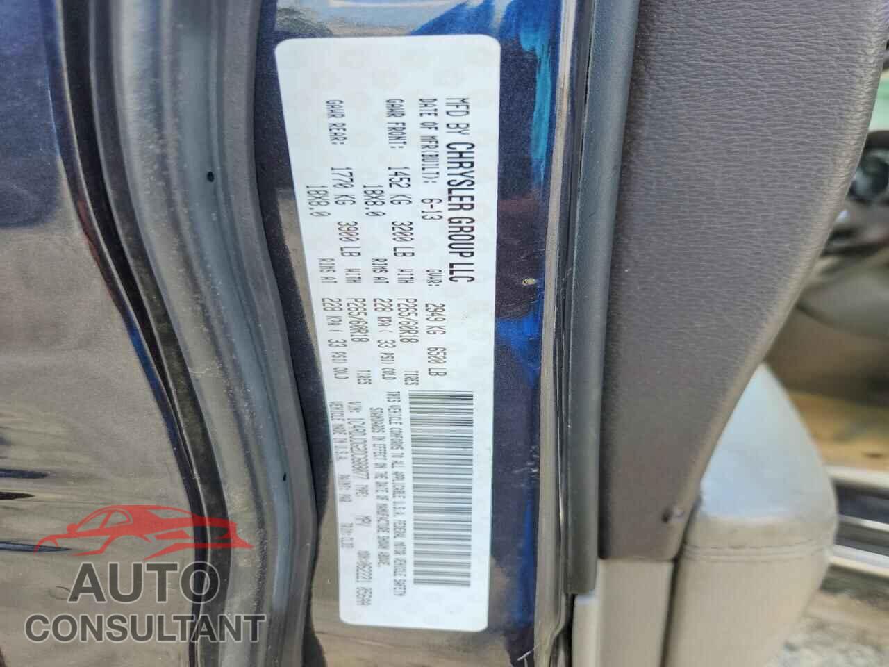DODGE DURANGO 2013 - 1C4RDJDG2DC688077