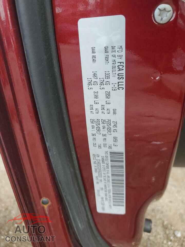 DODGE CARAVAN 2019 - 2C4RDGEG2KR623333