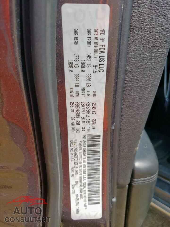 DODGE DURANGO 2015 - 1C4RDHAG9FC132610