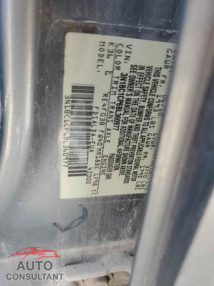 NISSAN VERSA 2011 - 3N1BC1CP6BL360977