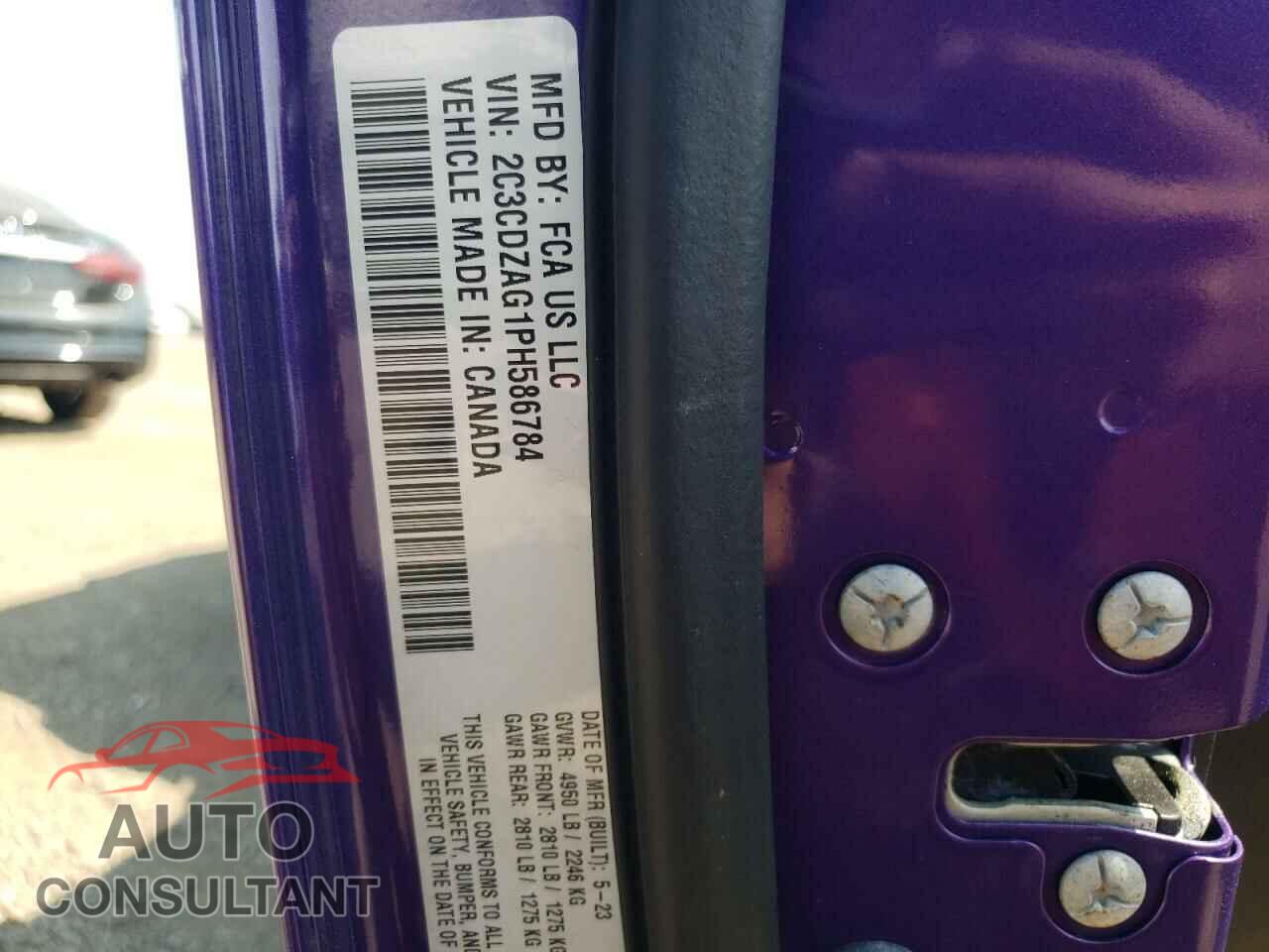 DODGE CHALLENGER 2023 - 2C3CDZAG1PH586784