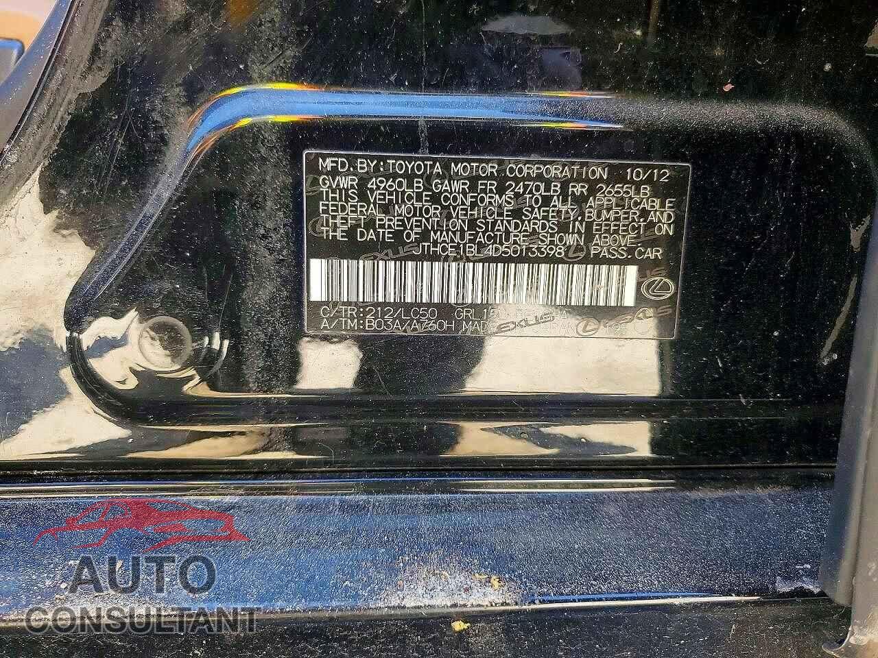 LEXUS GS 2013 - JTHCE1BL4D5013398