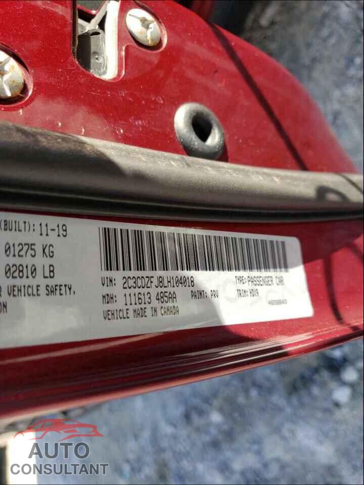 DODGE CHALLENGER 2020 - 2C3CDZFJ8LH104018