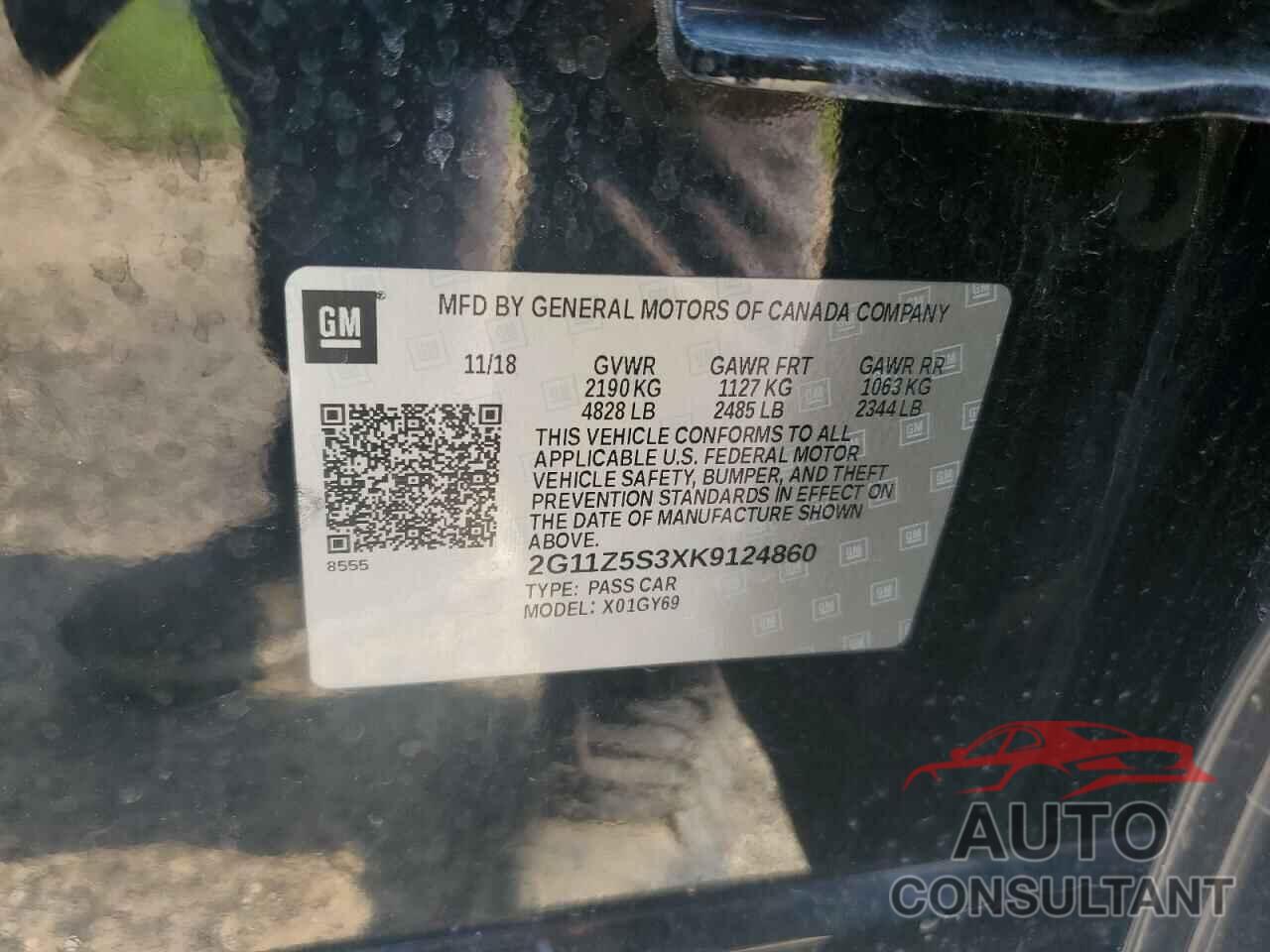 CHEVROLET IMPALA 2019 - 2G11Z5S3XK9124860
