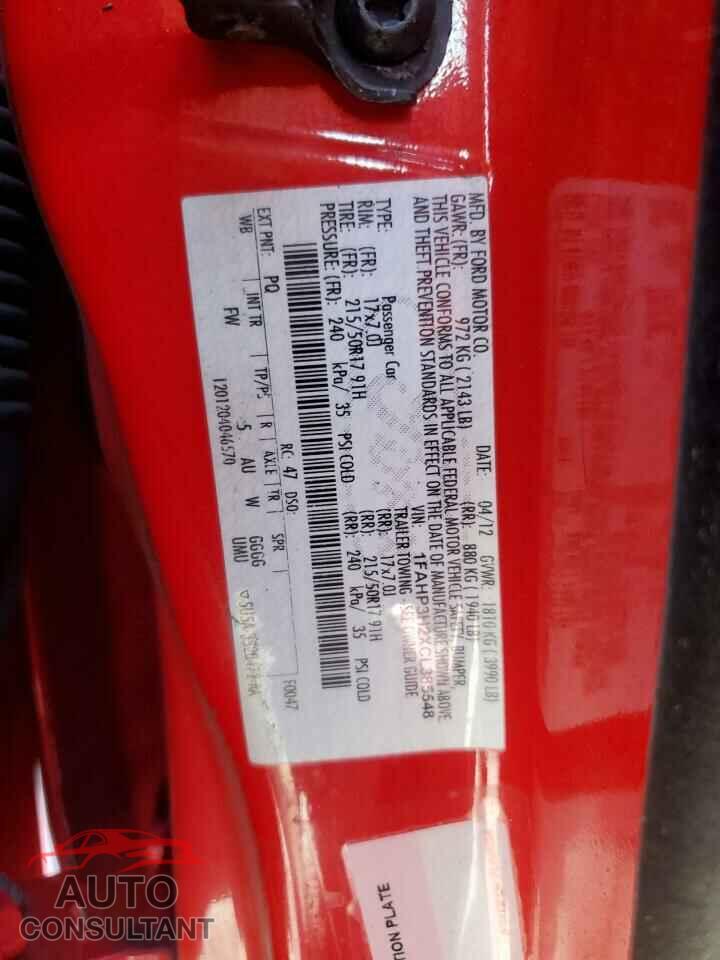 FORD FOCUS 2012 - 1FAHP3H2XCL385548