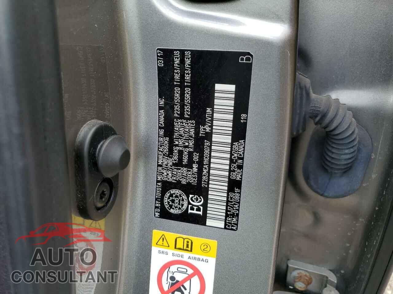 LEXUS RX350 2017 - 2T2BZMCA1HC090797