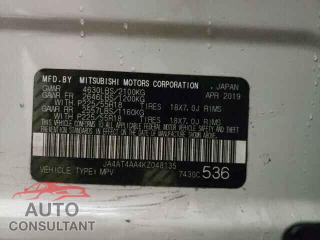 MITSUBISHI ECLIPSE 2019 - JA4AT4AA4KZ048135