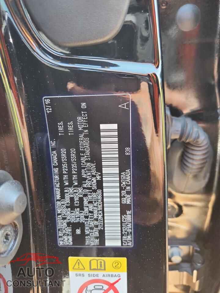 LEXUS RX350 2017 - 2T2ZZMCA1HC048600