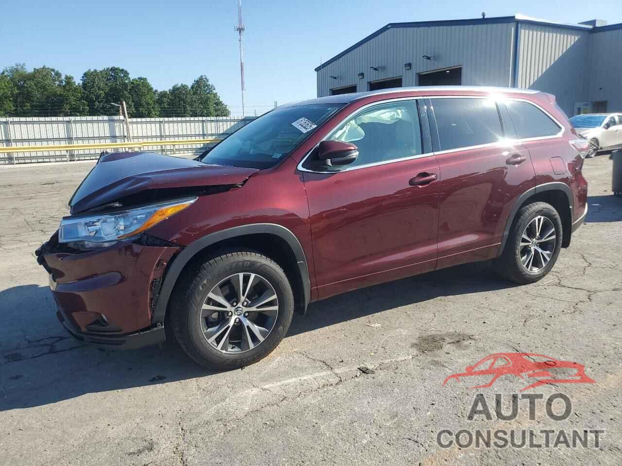 TOYOTA HIGHLANDER 2016 - 5TDJKRFH5GS340039