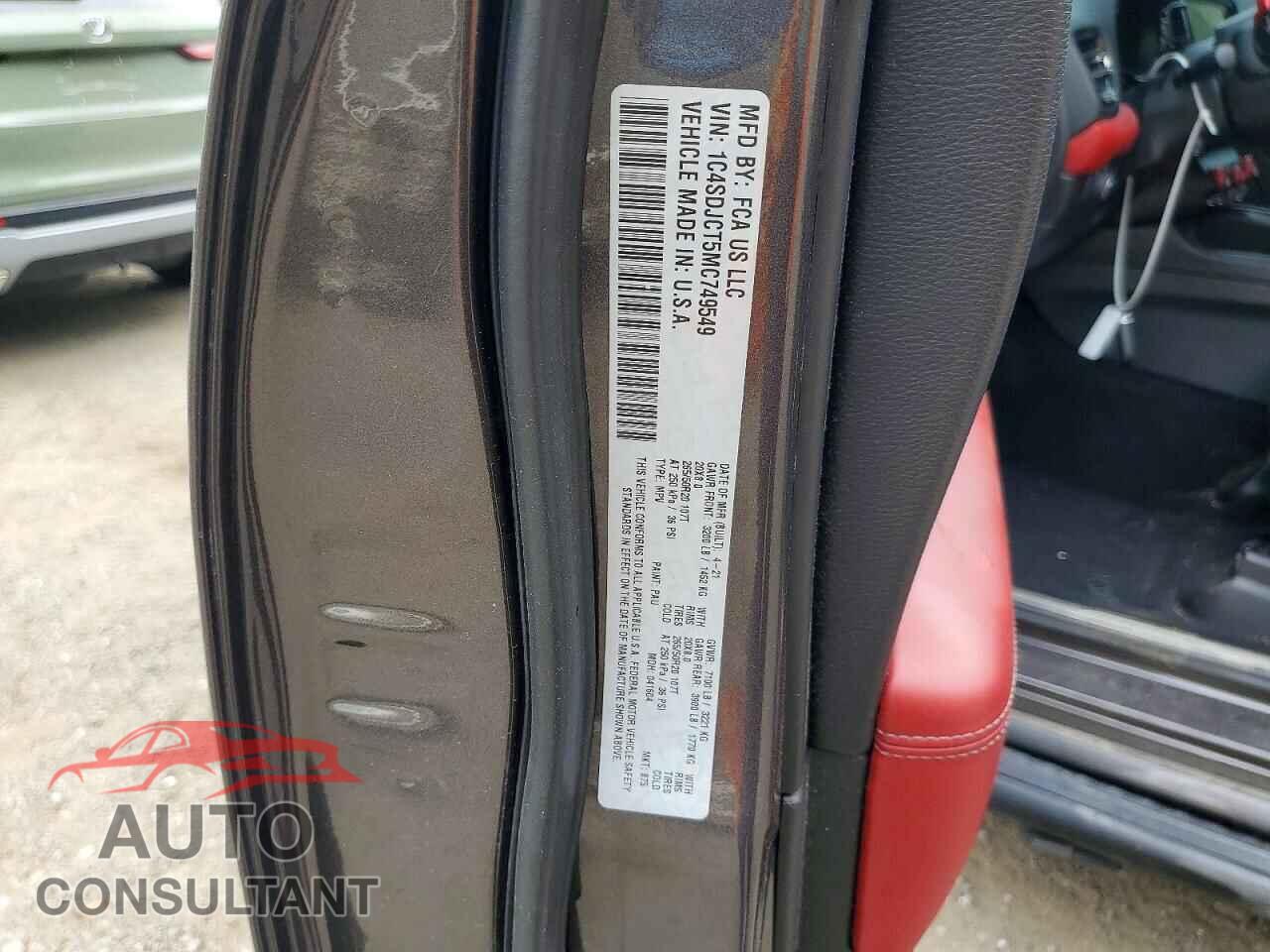 DODGE DURANGO 2021 - 1C4SDJCT5MC749549