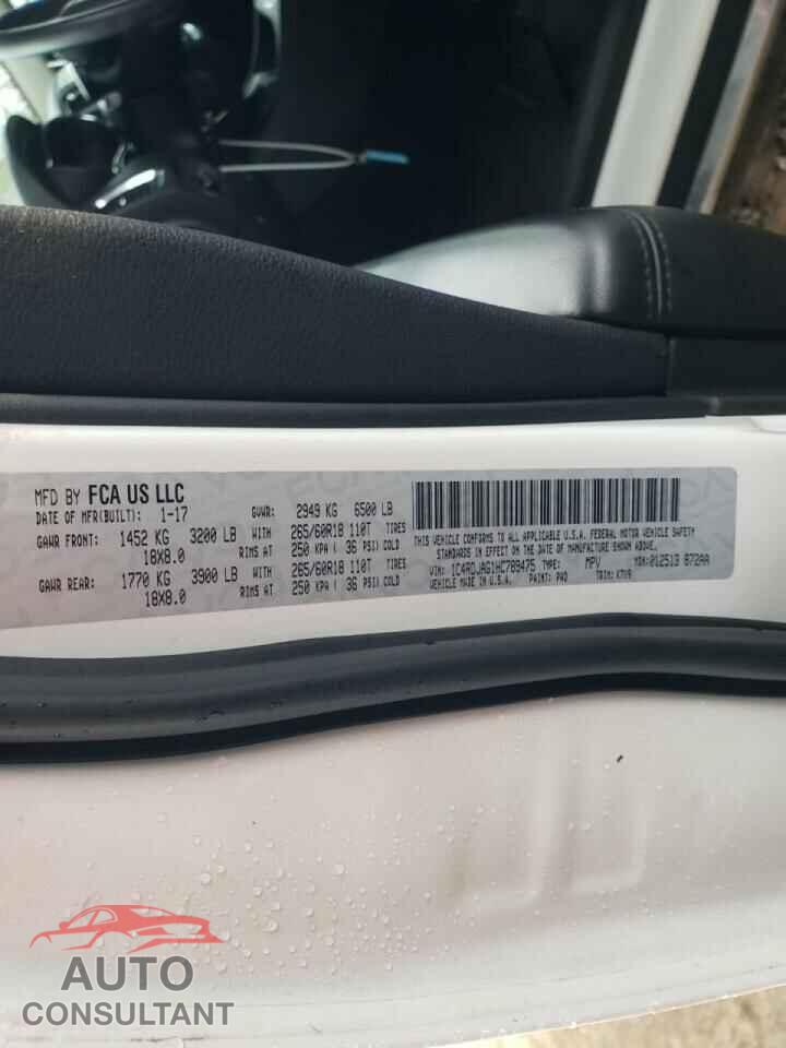 DODGE DURANGO 2017 - 1C4RDJAG1HC789475