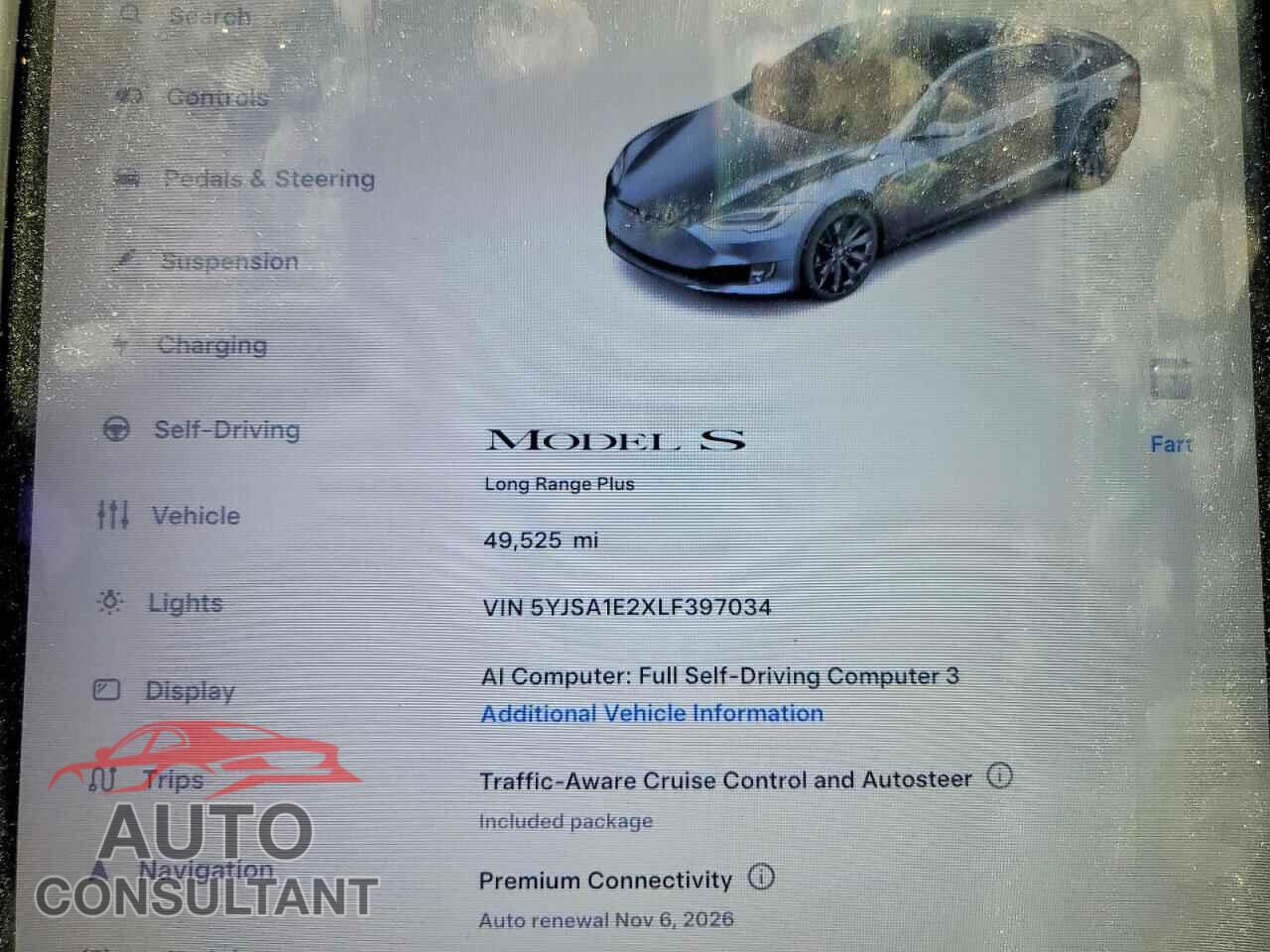 TESLA MODEL S 2020 - 5YJSA1E2XLF397034