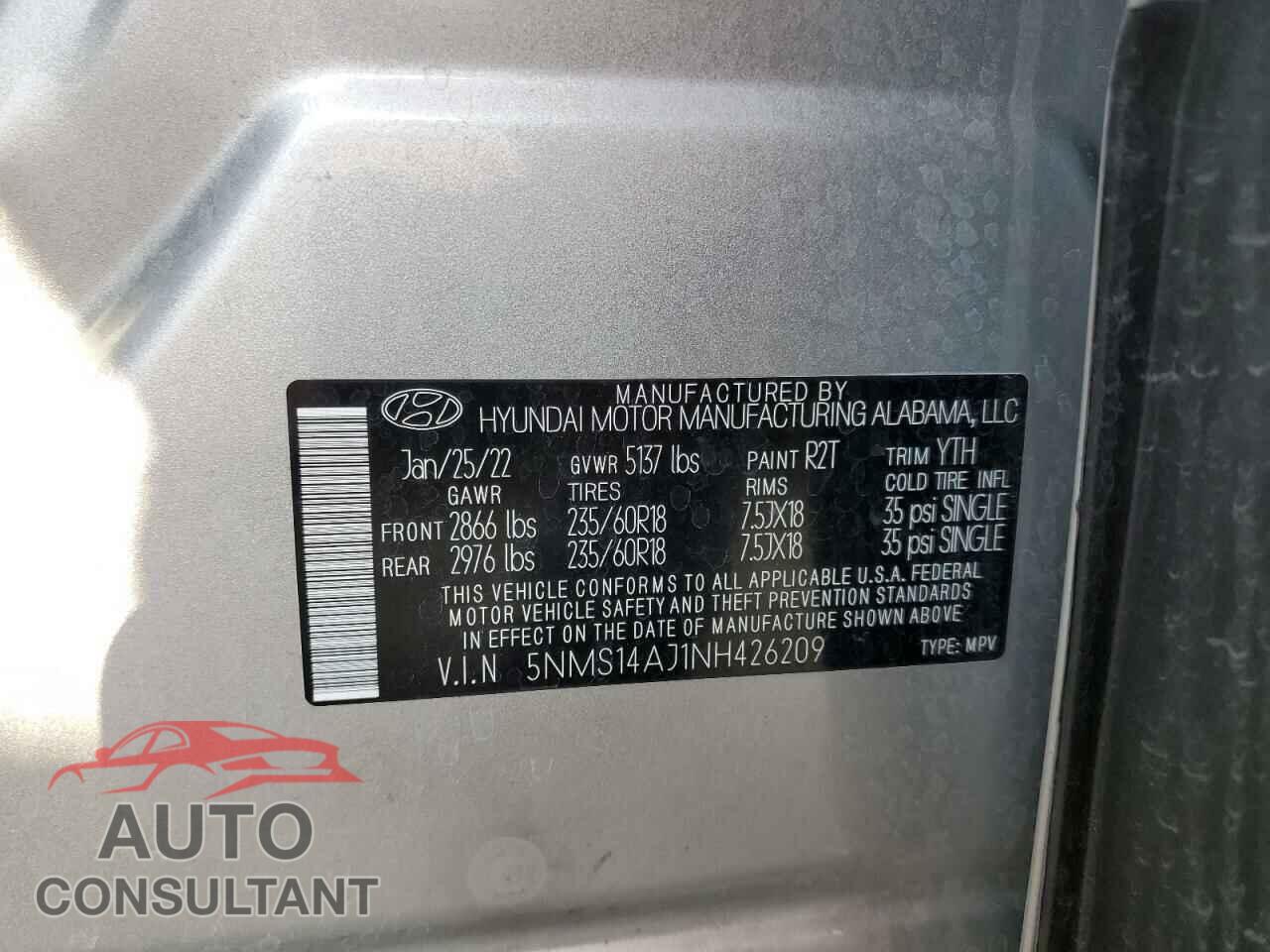 HYUNDAI SANTA FE 2022 - 5NMS14AJ1NH426209