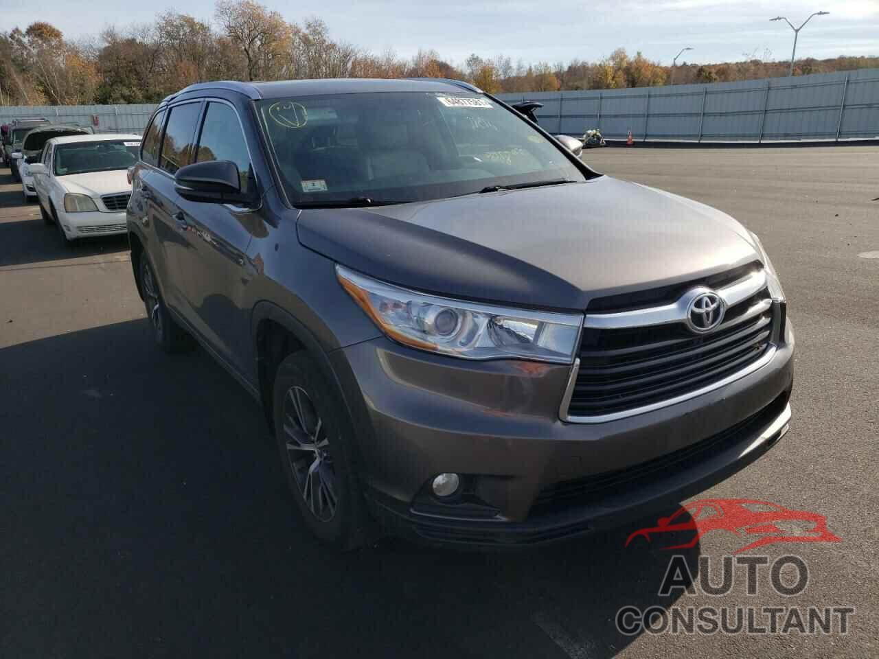 TOYOTA HIGHLANDER 2016 - 5TDJKRFH0GS261670