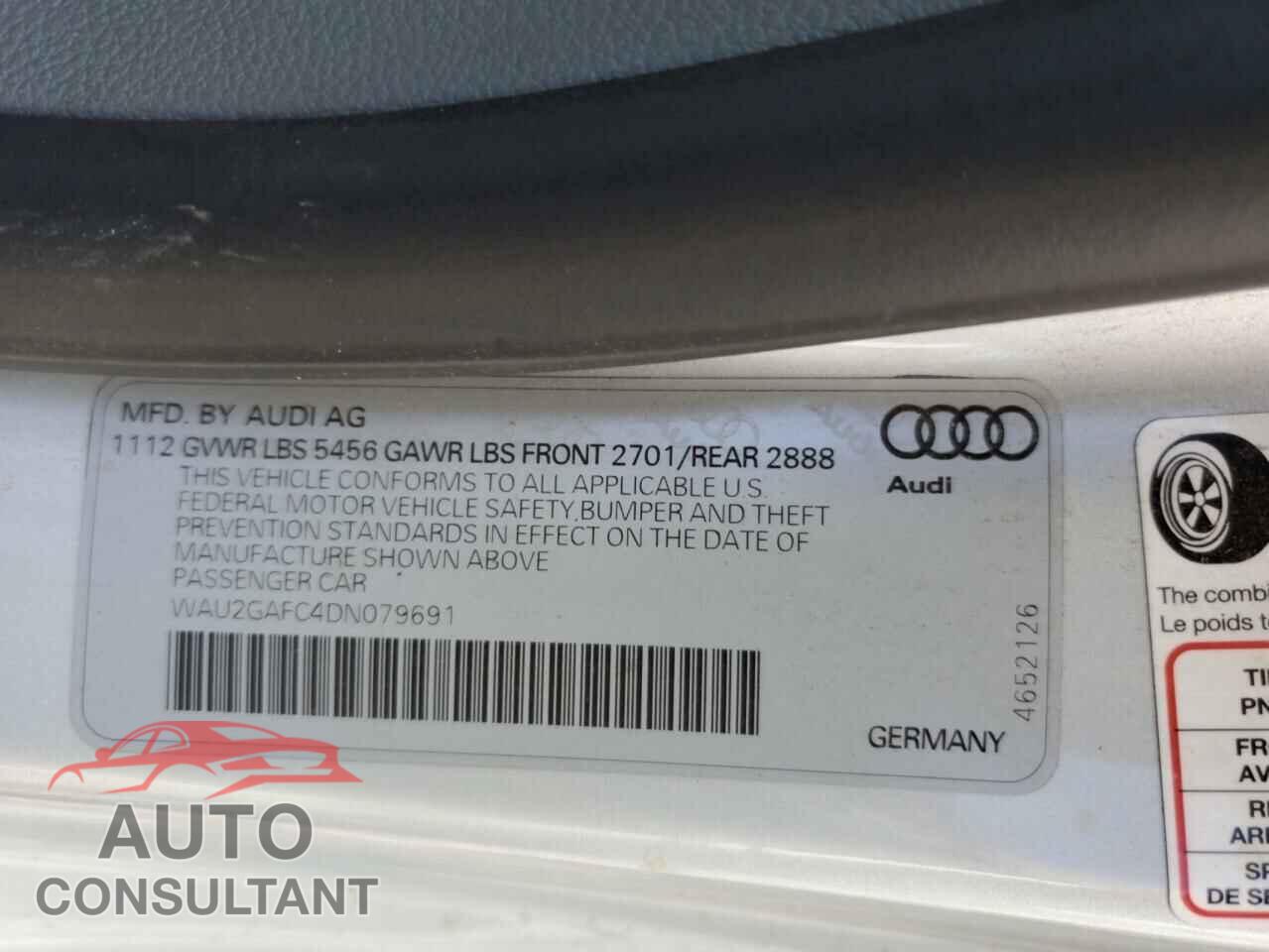AUDI A7 2013 - WAU2GAFC4DN079691