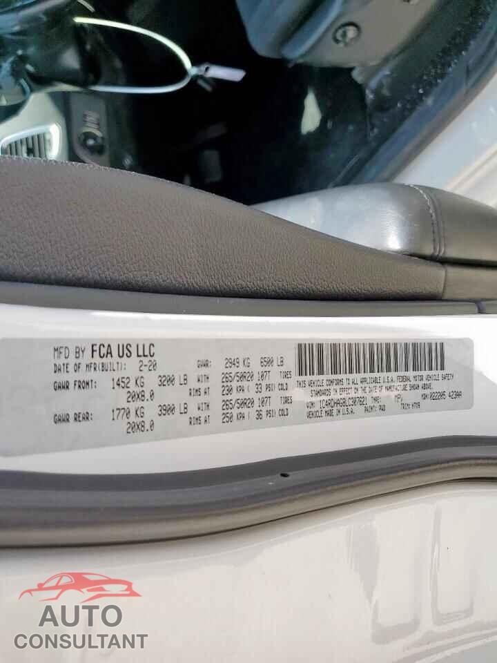 DODGE DURANGO 2020 - 1C4RDHAG8LC307621