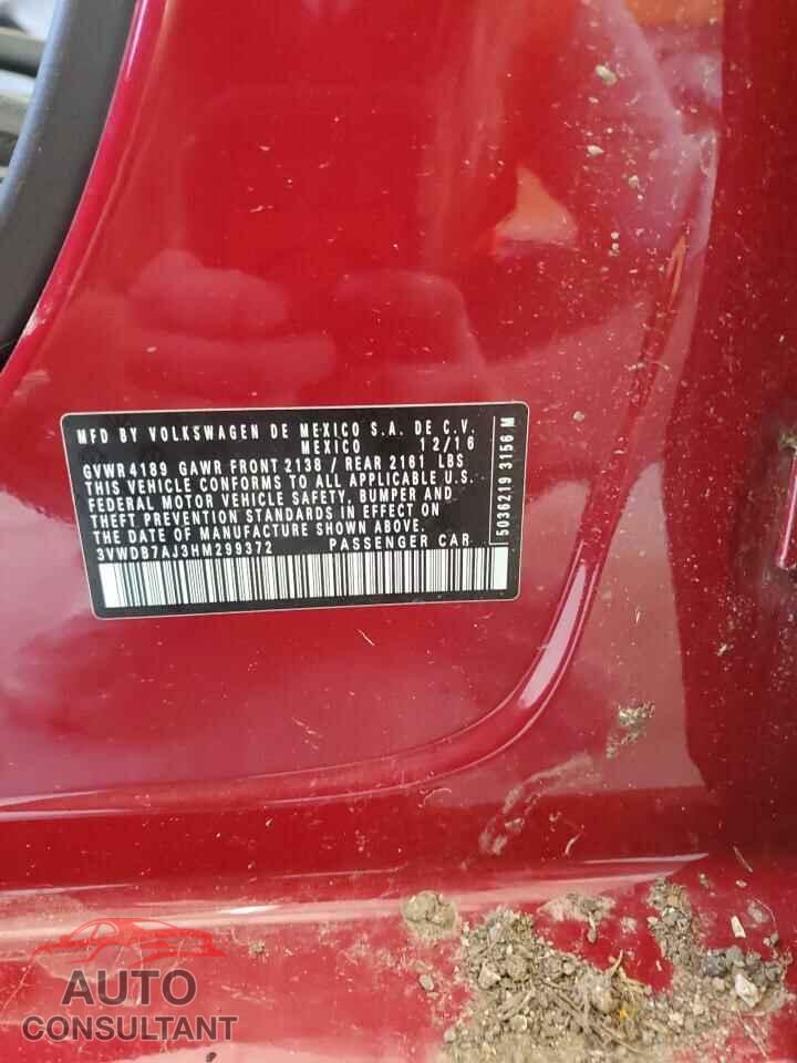 VOLKSWAGEN JETTA 2017 - 3VWDB7AJ3HM299372