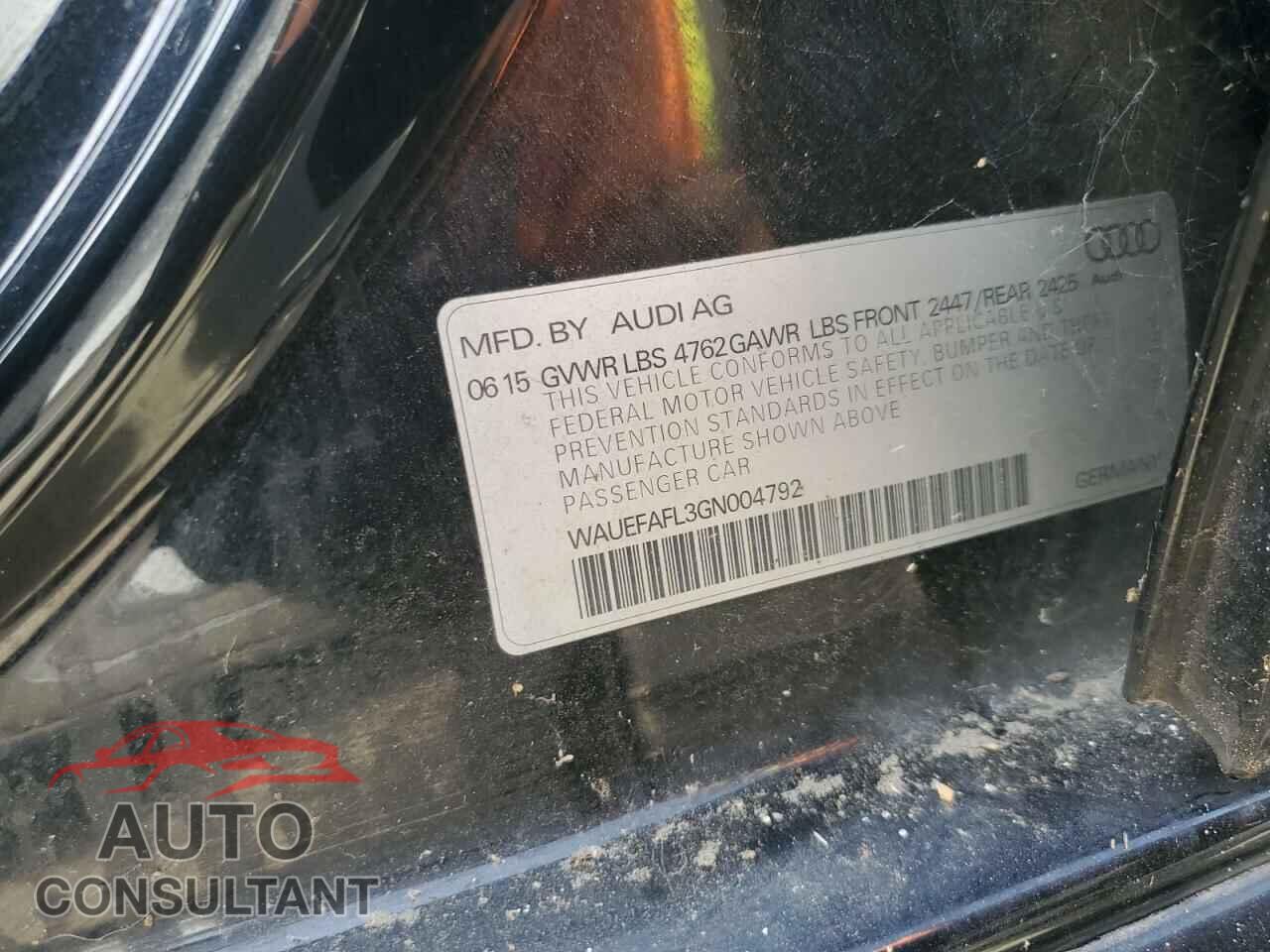 AUDI A4 2016 - WAUEFAFL3GN004792